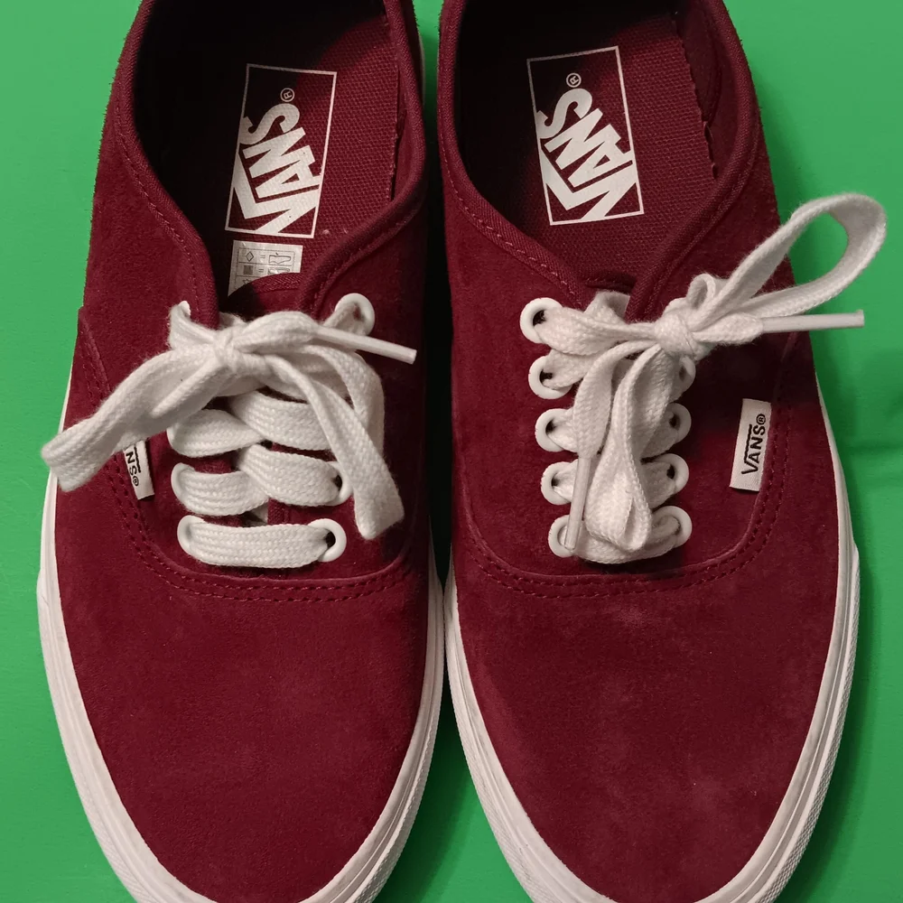 Vans Maroon Canvas Low-Top Sneakers with White Soles